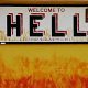 Wall mural saying Welcome to Hell